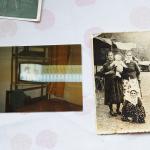 Mirsada A. (Before July 1995)  - Left: the only picture in which me and my husband Nijazija are together. On a video tape taken by UN Dutchbat in Srebrenica in 1995. The tape is torn. Right: Me as a baby with my family in Srebrenica ###