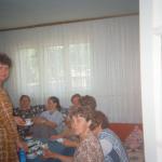 Timka S. (2000)  - These women come from Solina District Club. We meet regularly. They are my friends. We learn a lot about human rights, democracy, economics and how to solve bureaucratic problems, such as registering in the Serb part of Bosnia where we come from.